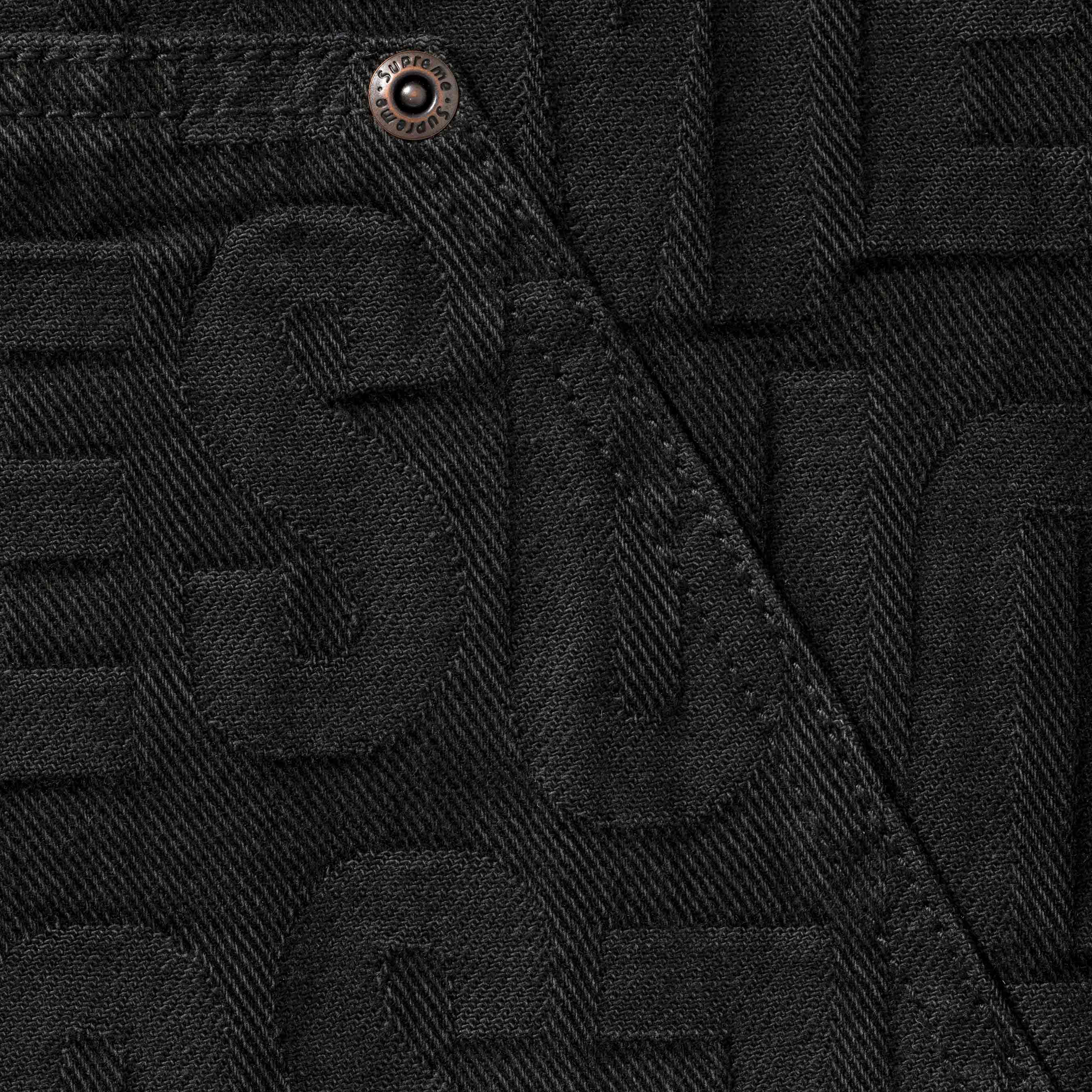 Repeat Jacquard Double Knee Denim Short view 6